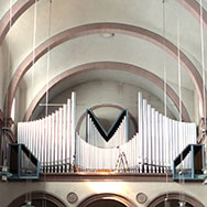 Viermanualige Steinmeyer-Orgel,
                                St. Franziskus Pforzheim